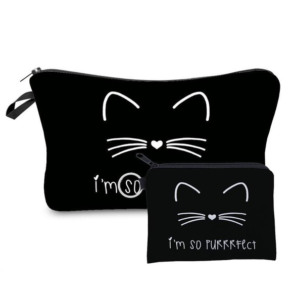Ishq Handbags - Catie ~ The purrrfect Cosmetic Bag Set
